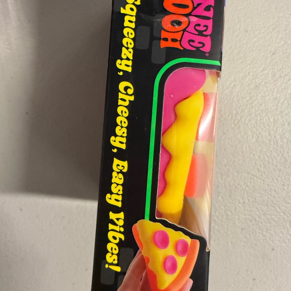 Authentic RARE NEE Doh Pizza Squeeza Pink & Yellow Pizza Squishy Toy - Picture 3 of 4